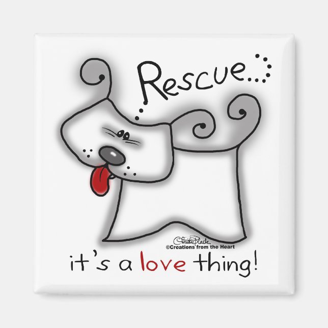 Rescue Dog ... It's A Love Thing Magnet (Front)