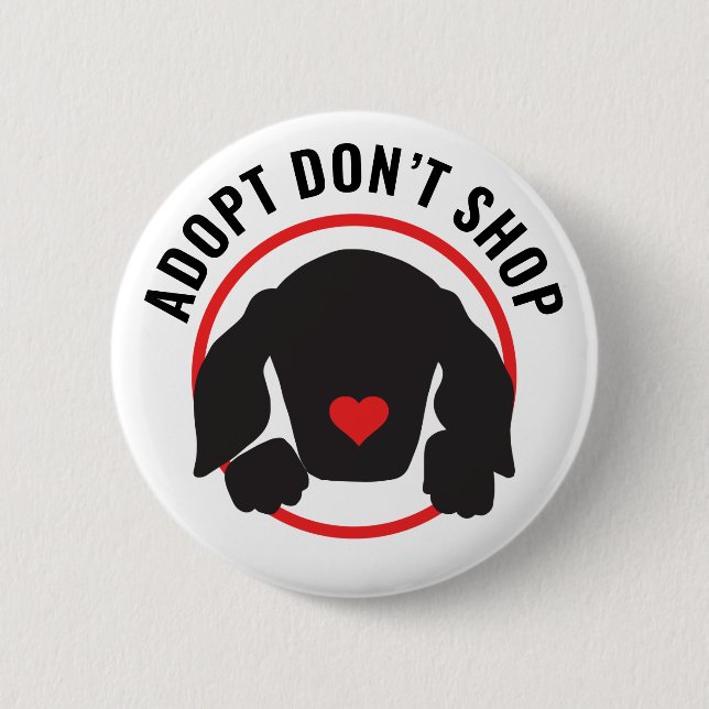 Rescue Dog Love Button (Front)