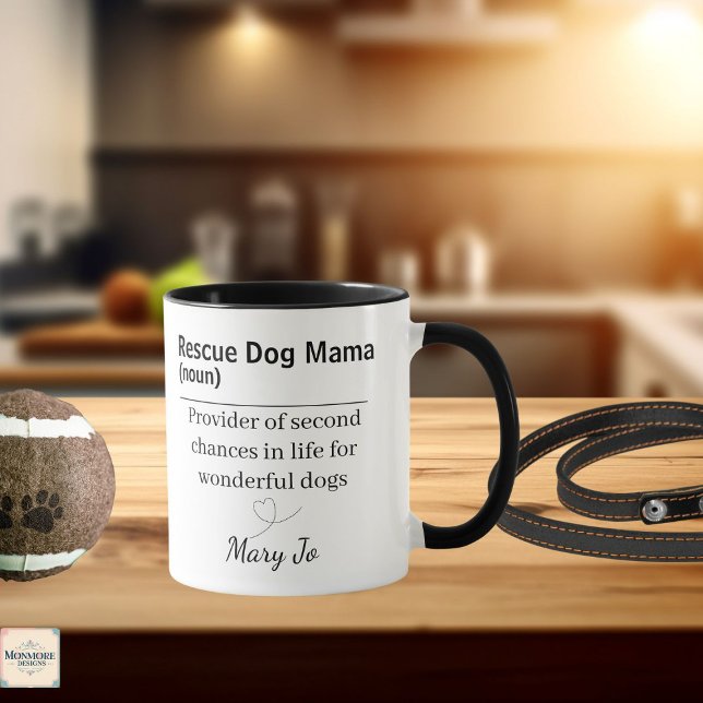Rescue Dog Mama Definition Mug (Creator Uploaded)