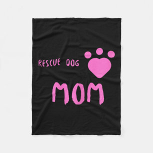 Rescue Dog Mum Cute Rescue Dog Fleece Blanket