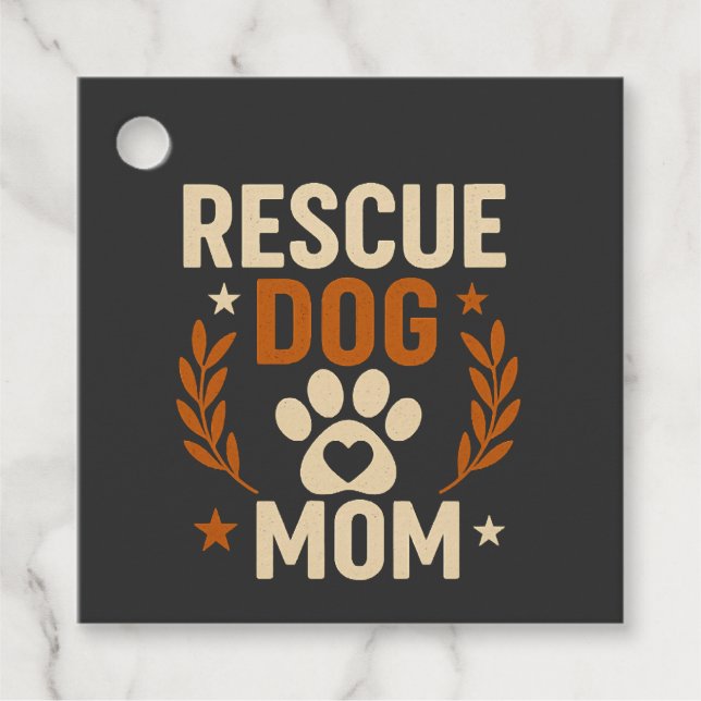 Rescue Dog Mum Favour Tags (Front)
