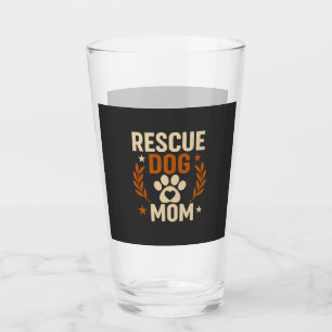 Rescue Dog Mum Glass