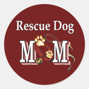Rescue Dog Owners Gifts Classic Round Sticker