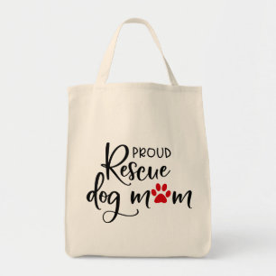 Rescue Dog - "Proud Rescue Dog Mum" Blk Tote Bag