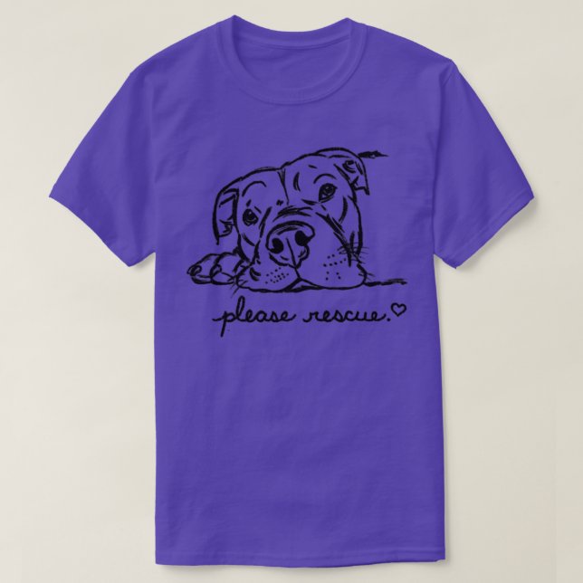 Rescue Dog Rescue Pit Bull Pittie Lovers Adopt Don T-Shirt (Design Front)