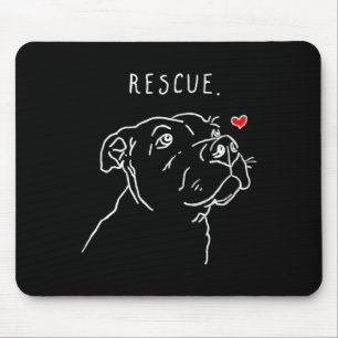 Rescue Dog, Tbull Drawing, Rescue Mom, Adopt Don't Mouse Pad