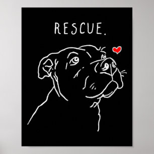 Rescue Dog, Tbull Drawing, Rescue Mom, Adopt Don't Poster