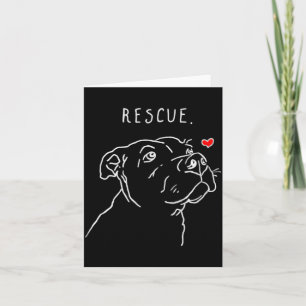 Rescue Dog Tbull Drawing Rescue Mum Adopt Dont _1 Card