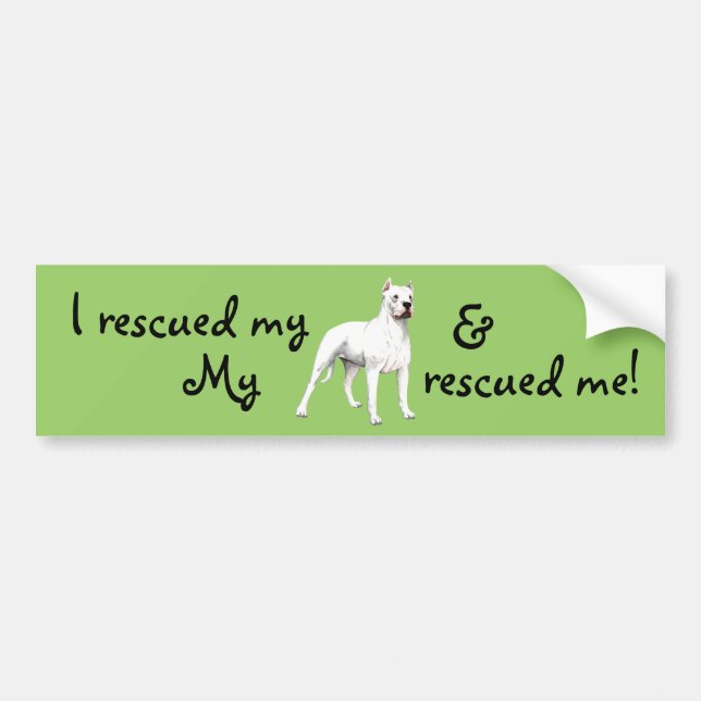 Rescue Dogo Argentino Bumper Sticker (Front)
