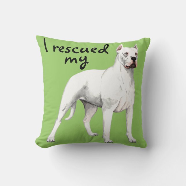 Rescue Dogo Argentino Cushion (Front)