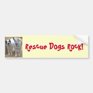 Rescue Dogs Rock! Bumper Sticker