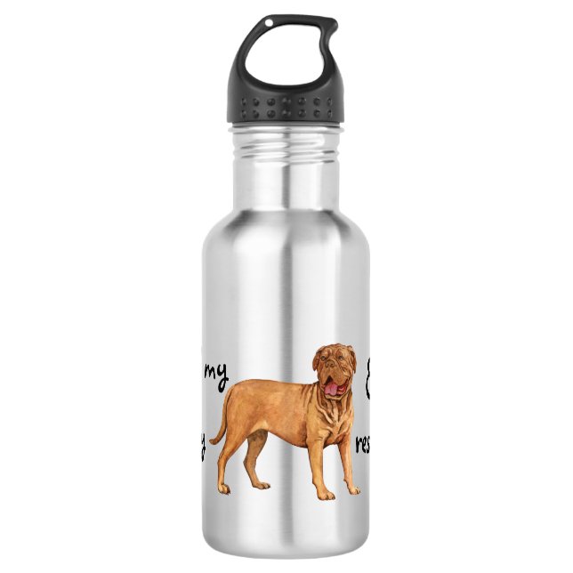 Rescue Dogue de Bordeaux 710 Ml Water Bottle (Front)