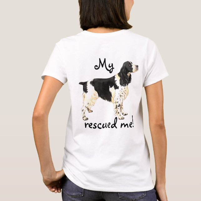 Rescue English Springer Spaniel T-Shirt (Back)