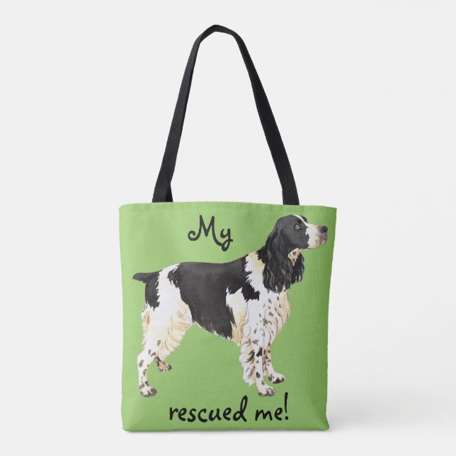 Rescue English Springer Spaniel Tote Bag (Back)