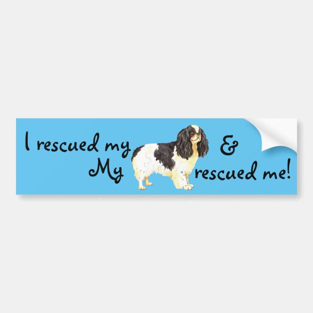 Rescue English Toy Spaniel Bumper Sticker (Front)