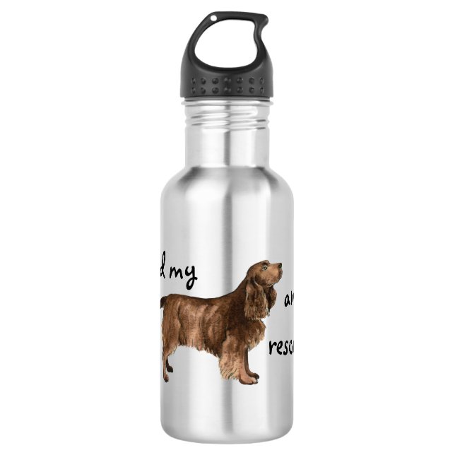 Rescue Field Spaniel 532 Ml Water Bottle (Front)