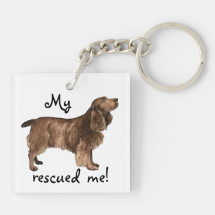 Rescue Field Spaniel Key Ring