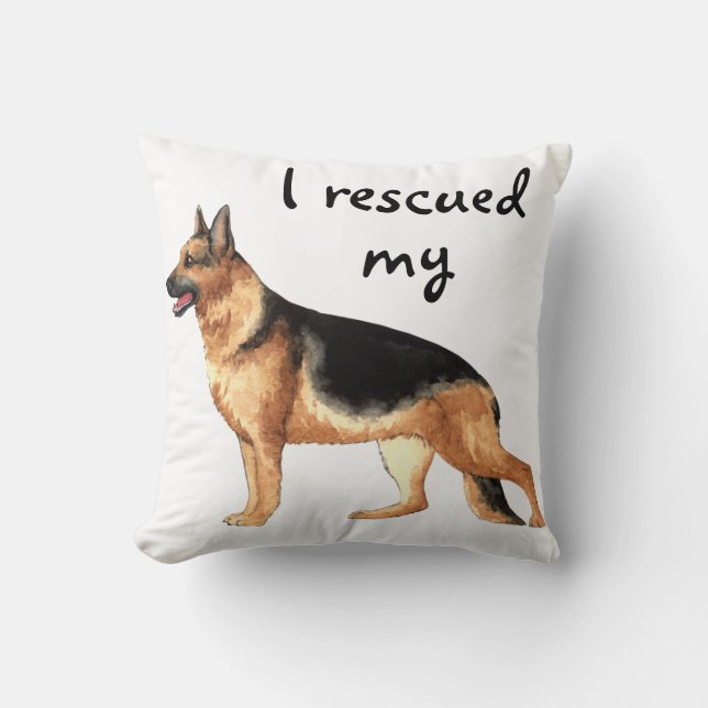 Rescue German Shepherd Cushion (Front)