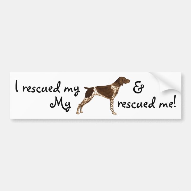 Rescue German Shorthaired Pointer Bumper Sticker (Front)
