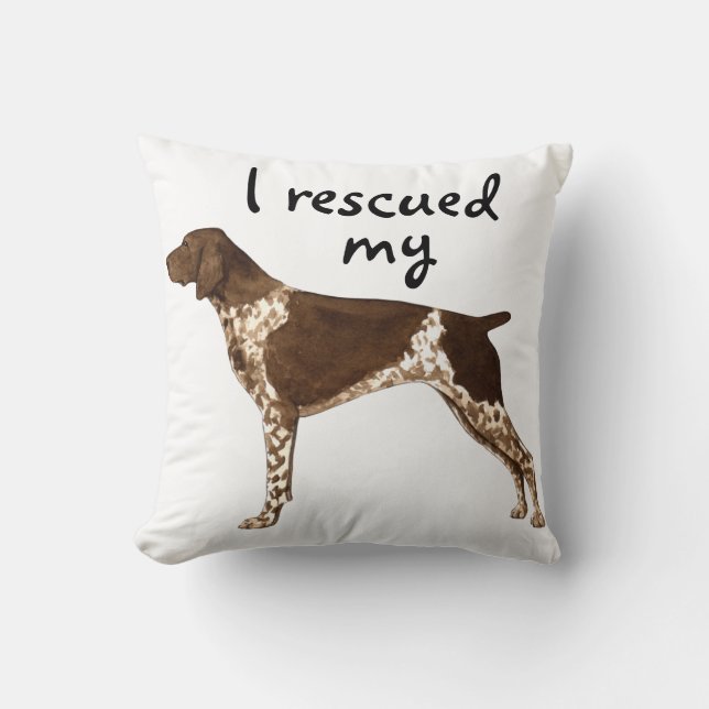 Rescue German Shorthaired Pointer Cushion (Front)