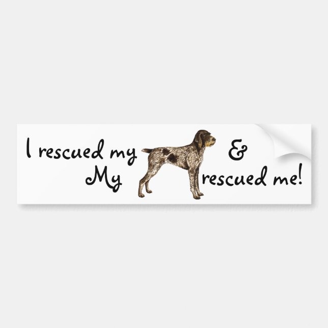 Rescue German Wirehaired Pointer Bumper Sticker (Front)