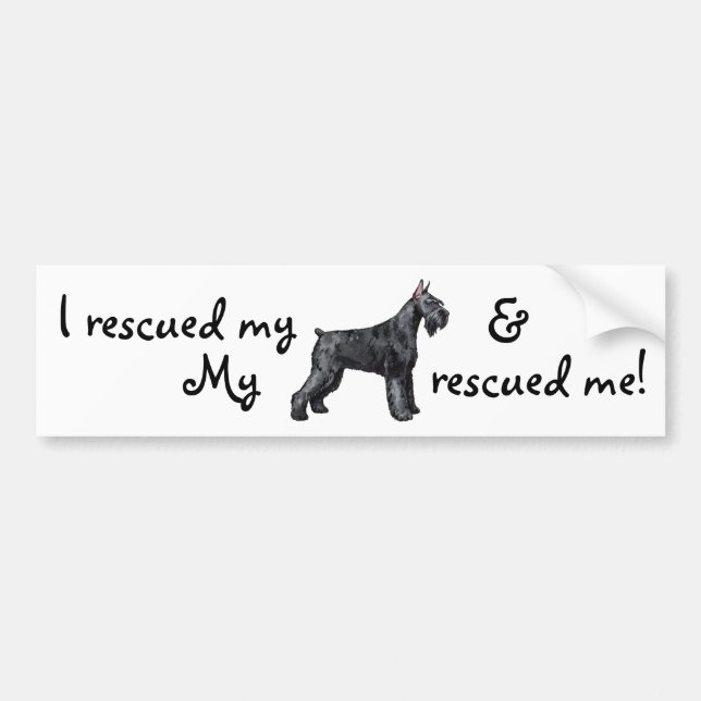 Rescue Giant Schnauzer Bumper Sticker (Front)