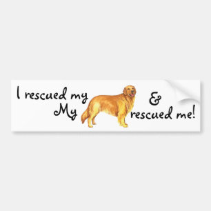 Rescue Golden Retriever Bumper Sticker