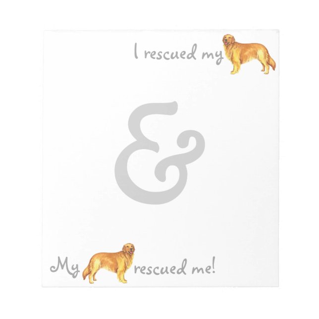Rescue Golden Retriever Notepad (Front)