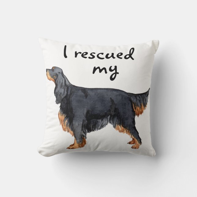 Rescue Gordon Setter Cushion (Front)