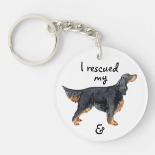 Rescue Gordon Setter Key Ring