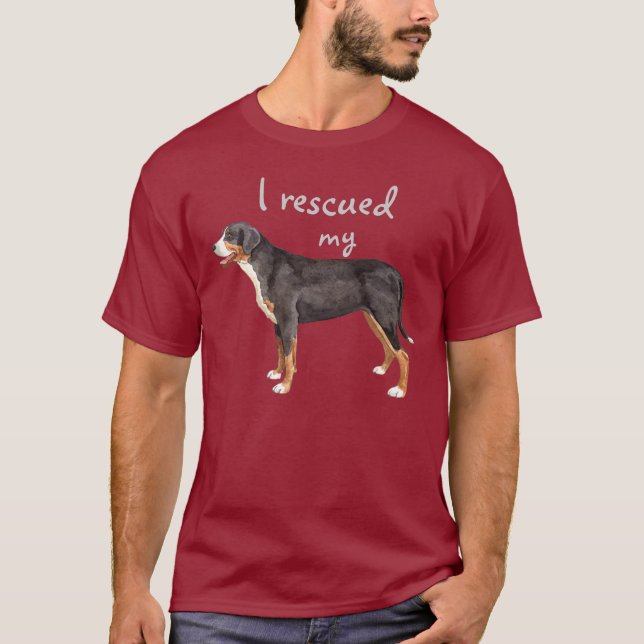 Rescue Greater Swiss Mountain Dog T-Shirt (Front)