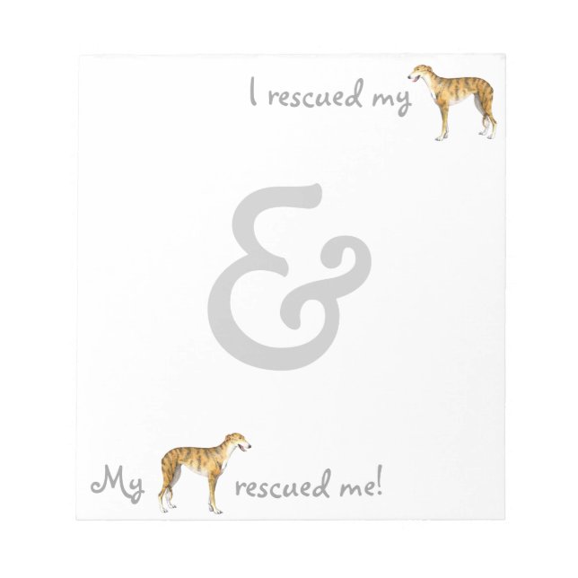 Rescue Greyhound Notepad (Front)