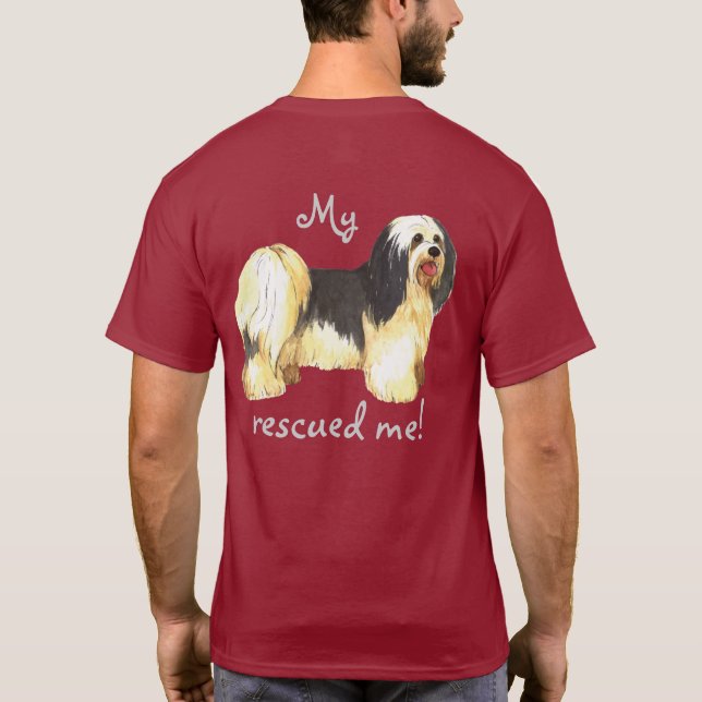 Rescue Havanese Dog T-Shirt (Back)