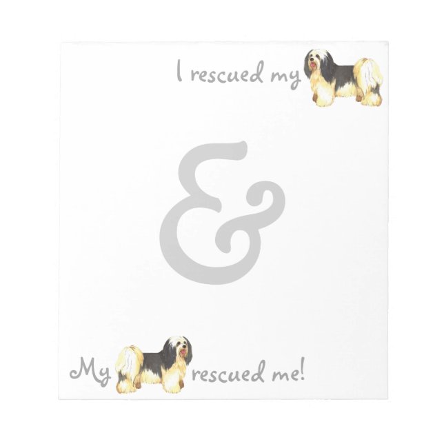 Rescue Havanese Notepad (Front)