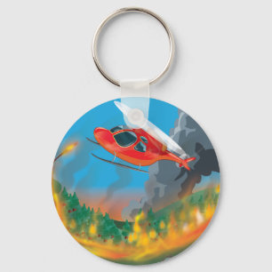 Rescue Helicopter Key Ring