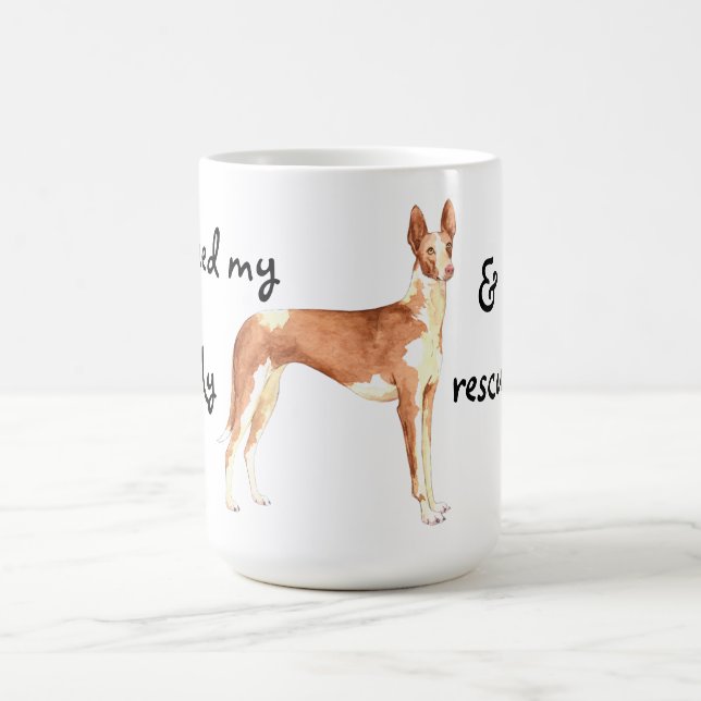 Rescue Ibizan Hound Coffee Mug (Center)