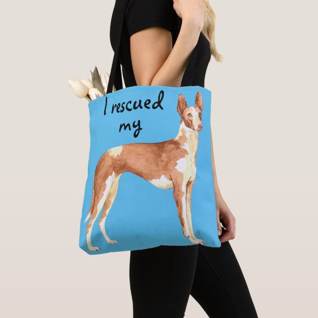 Rescue Ibizan Hound Tote Bag (Close Up)