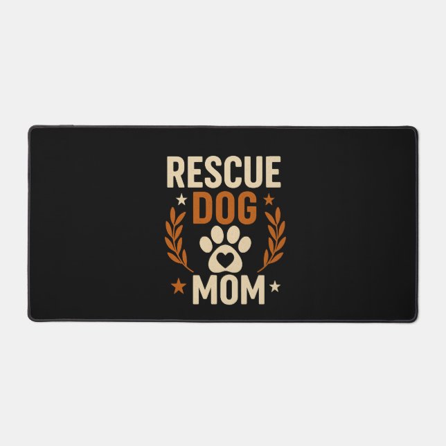 Rescue Is My Favourite Breed Desk Mat (Front)
