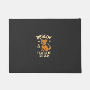 Rescue Is My Favourite Breed Doormat