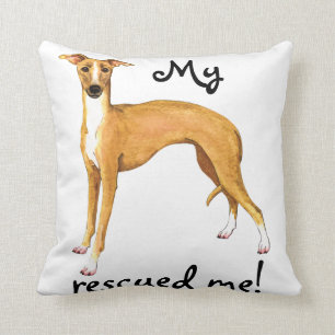 Rescue Italian Greyhound Cushion