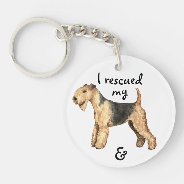 Rescue Lakeland Terrier Key Ring (Front)