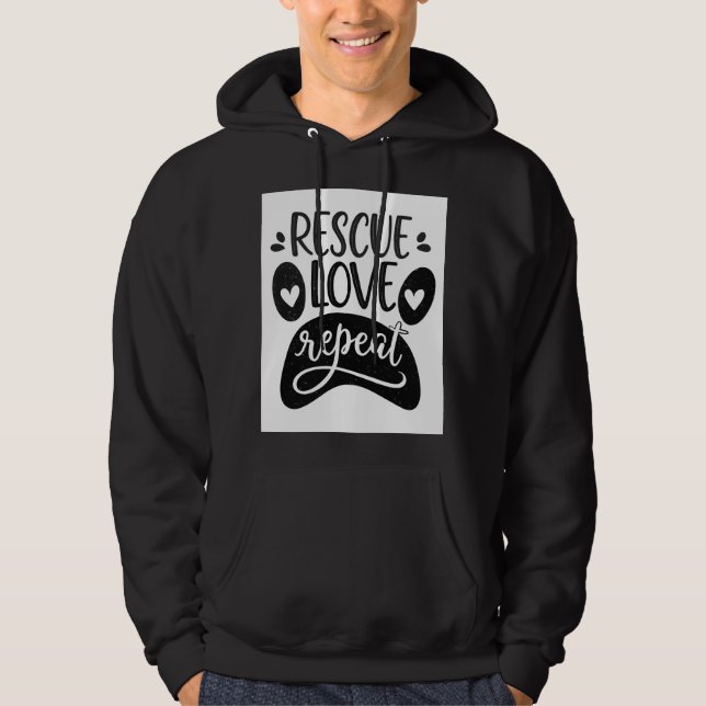 Rescue Love Repeat Dog Paw Tee (Front)
