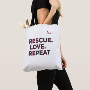 Rescue. Love. Repeat. Pet Lovers Minimalist Desi Tote Bag