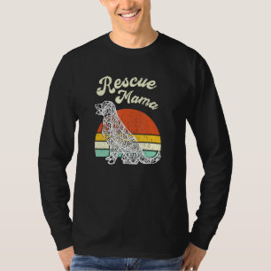 Rescue Mama Paw Print Proud Foster Dog Pet Mum T-Shirt