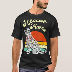 Rescue Mama Paw Print Proud Foster Dog Pet Mum T-Shirt