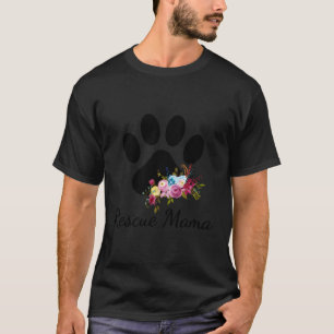 Rescue Mama Pawprint Rescue Dog Mum T-Shirt