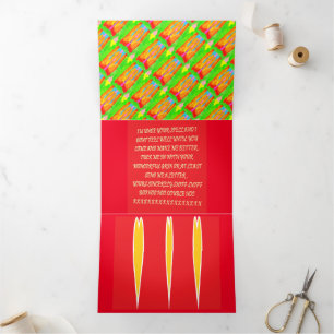 Rescue me poem art graphics greeting friend love   Tri-Fold invitation