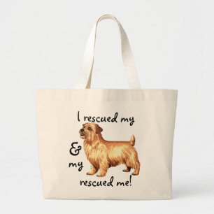 Rescue Norfolk Terrier Large Tote Bag