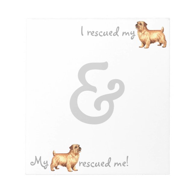 Rescue Norfolk Terrier Notepad (Front)