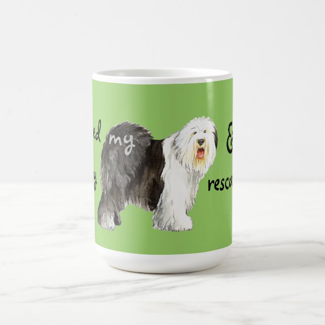 Rescue Old English Sheepdog Coffee Mug (Center)
